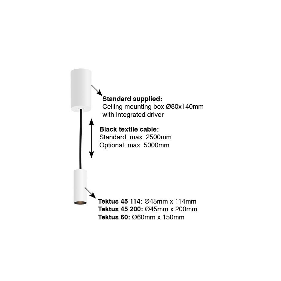 DOXIS 3001 Tektus 45 Suspended Compact  Module 200mm Down — фото 3