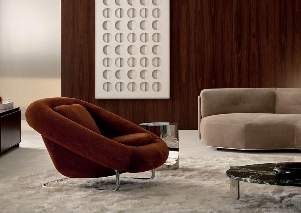 Barrel Minotti — вид сбоку