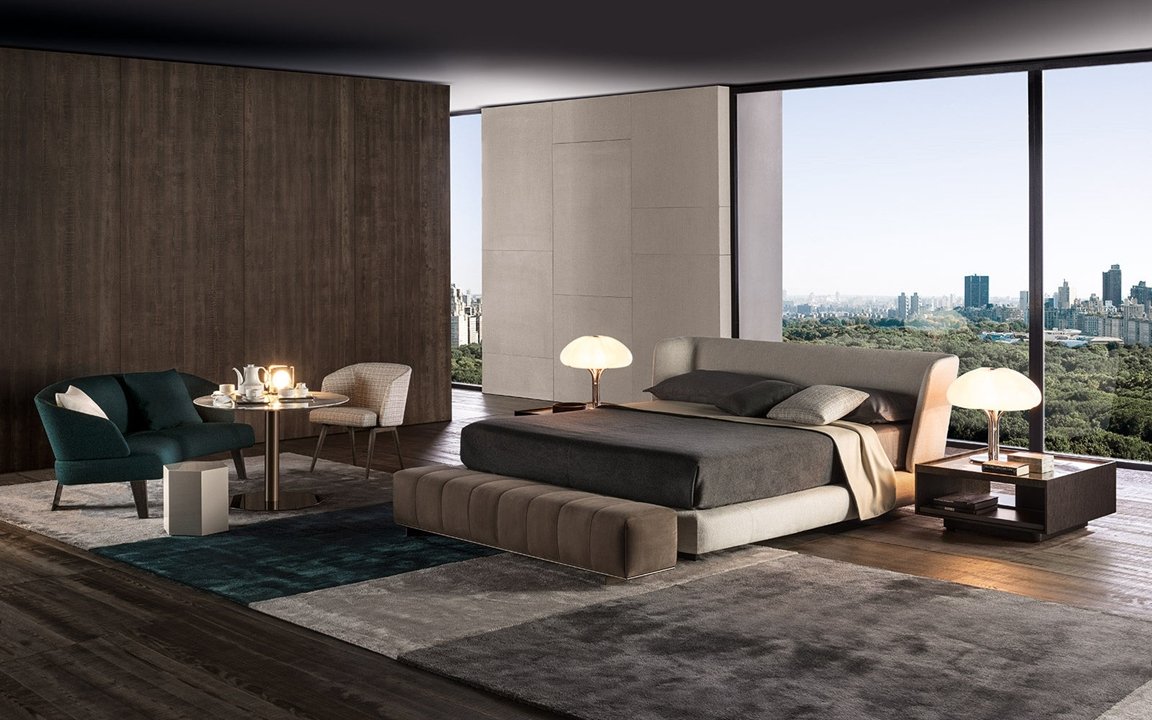 Reeves Bed Minotti — деталь отделки
