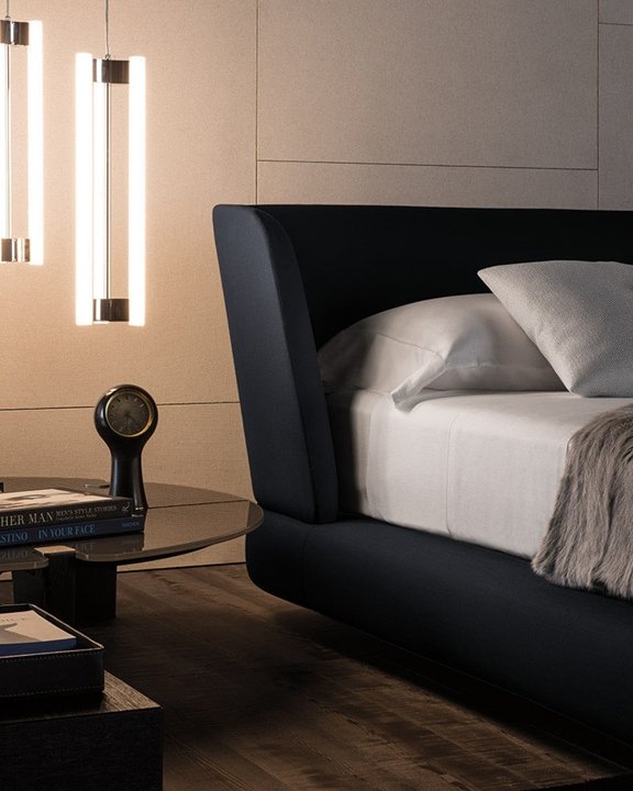 Reeves Bed Minotti — в интерьере