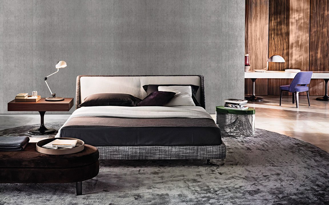 Spencer Bed Minotti — деталь отделки